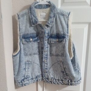 Celebrity Pink Light Blue Denim Vest